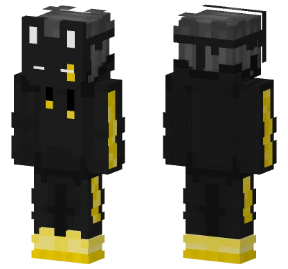 Black and Yellow Mask Minecraft skin
