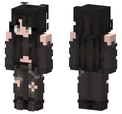 Black Anime Girl Minecraft skin