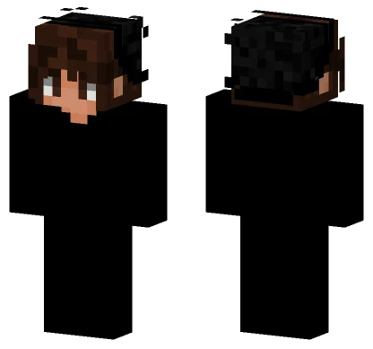 Black Beanie Head Minecraft skin