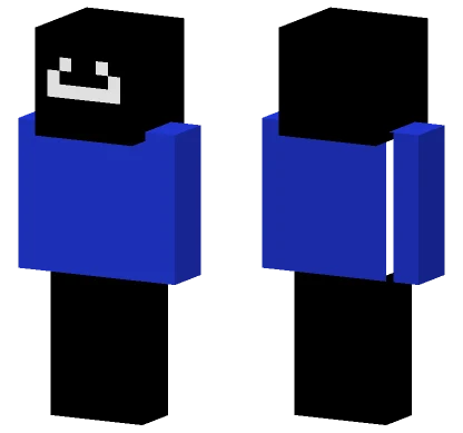 Black Blue Smile Minecraft skin