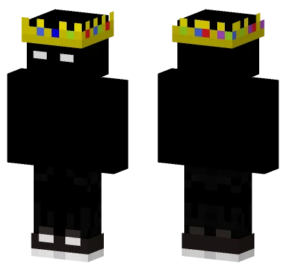 Black Boy w Crown Minecraft skin