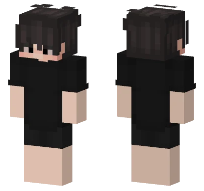 Black Casual Outfit Minecraft skin