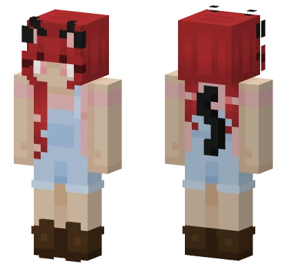 Black Cat Girl Minecraft skin