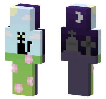 Black Cat Halloween Minecraft skin