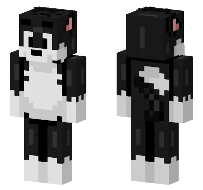 Black Cat Suit Minecraft skin