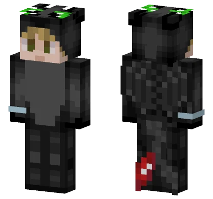 Black Cat Suit Minecraft skin