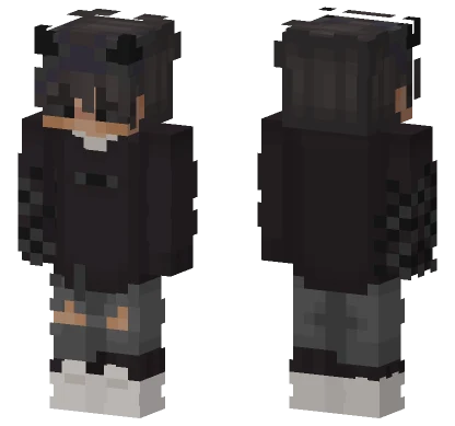 Black Demon Boy Minecraft skin