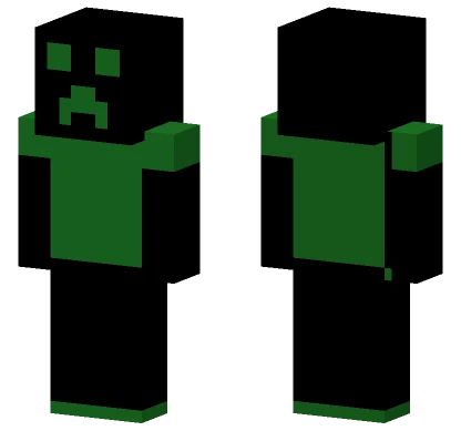 Black Green Creeper Minecraft skin