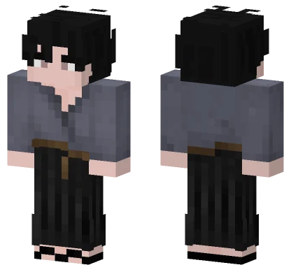 Black Hair Boy Minecraft skin
