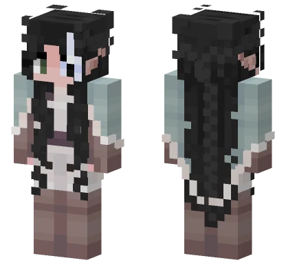 Black Hair School Uniform Minecraft skin