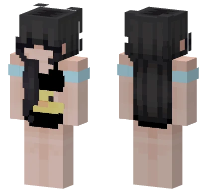Black Haired Anime Girl Minecraft skin