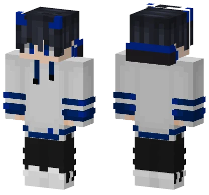 Black Haired Demon Boy Minecraft skin