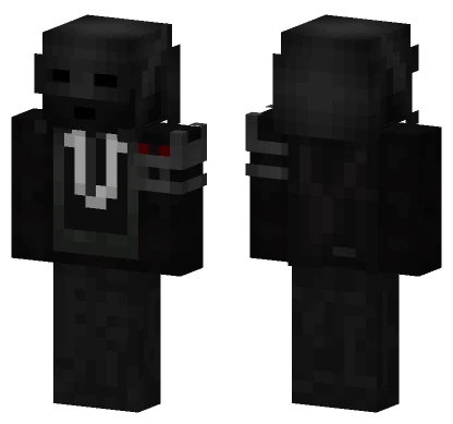 Black Hooded Figure Minecraft skin
