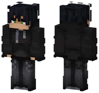 Black Hoodie Boy Minecraft skin