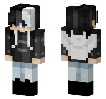Black Hoodie Boy Minecraft skin