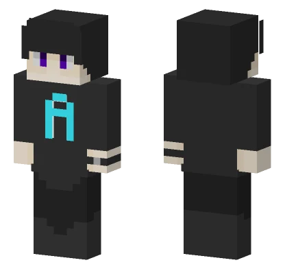 Black Hoodie Boy Minecraft skin