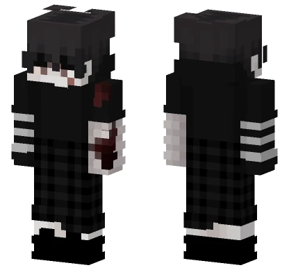 Black Hoodie Boy Minecraft skin