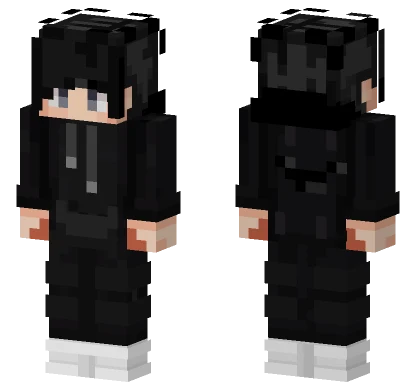 Black Hoodie Boy Minecraft skin