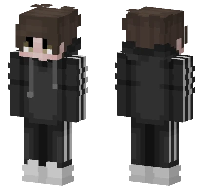 Black Hoodie Boy Minecraft skin