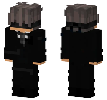 Black Hoodie Boy Minecraft skin