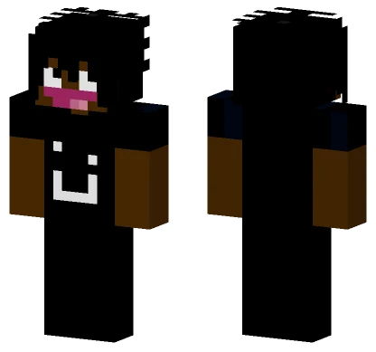 Black Hoodie Character Minecraft skin