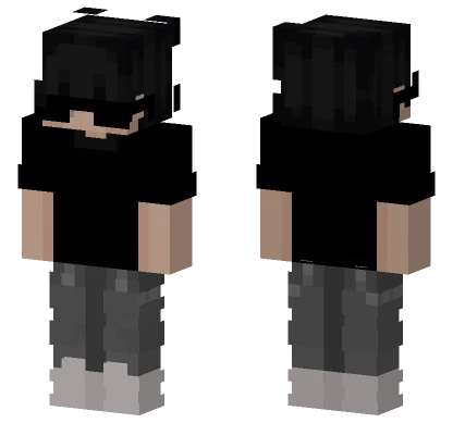 Black Hoodie Guy Minecraft skin