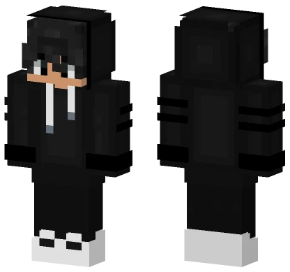Black Hoodie Skin Minecraft skin