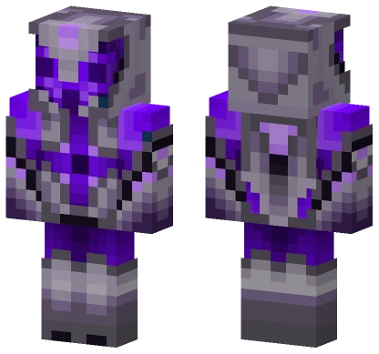 Black Purple Knight Minecraft skin