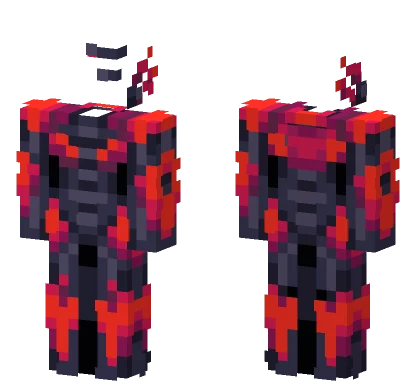 Black Red Mecha Suit Minecraft skin