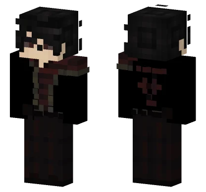 Black Red Outfit Minecraft skin
