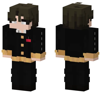 Black School Uniform Boy Minecraft skin