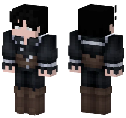 Black Soldier Outfit Minecraft skin