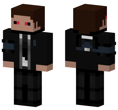 Black Suit Agent Minecraft skin