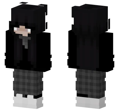 Black Suit Girl Minecraft skin