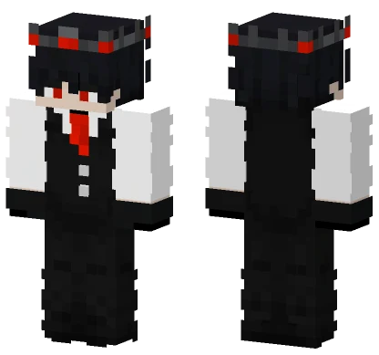 Black Suit With Red Tie Minecraft skin
