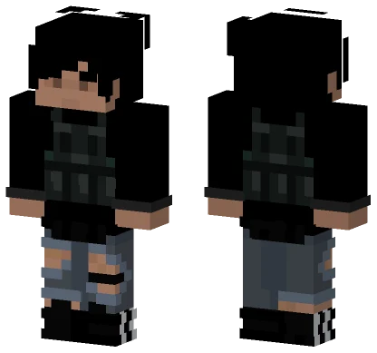 Black Vest Outfit Minecraft skin