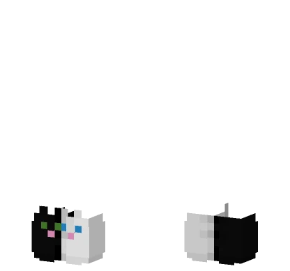 Black White Cat Halloween Minecraft skin
