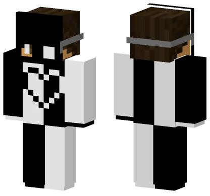 Black White Mask Girl Minecraft skin
