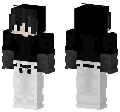 Black White Outfit Boy Minecraft skin