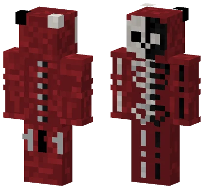Black White Skeleton Minecraft skin