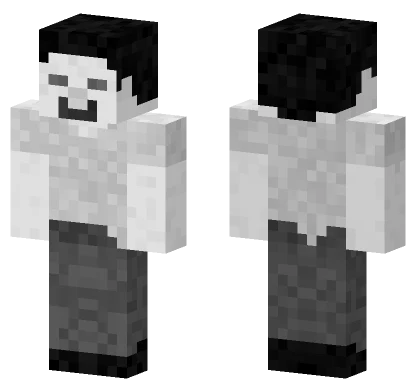 Black White Steve Minecraft skin