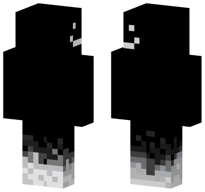 Black With A Tip Of White Minecraft skin