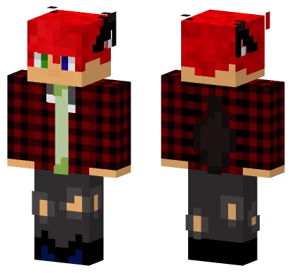 Blaze Flannel Boy Minecraft skin