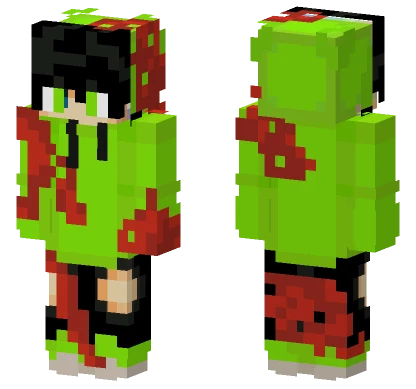Bleeding Lime Craft Minecraft skin