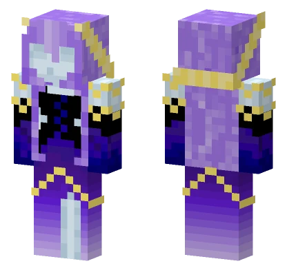 Bleu Girl Purple Hair Minecraft skin