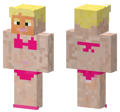 Blonde Beach Babe Minecraft skin