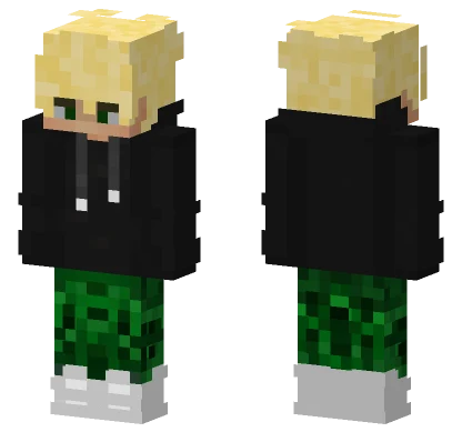 Blonde Boy Cargopants Hoodie Minecraft skin