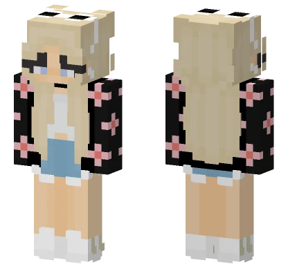 Blonde Girl With Mask Minecraft skin