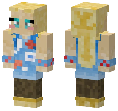 Blonde Girl With White Hat Minecraft skin
