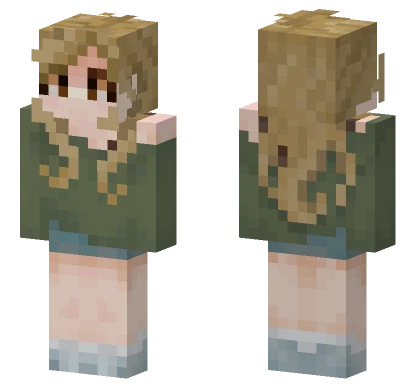 Blonde Hair Girl Minecraft skin